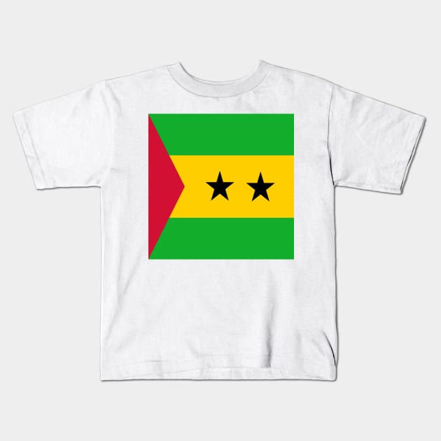 Sao Tome and Principe flag Kids T-Shirt by flag for all